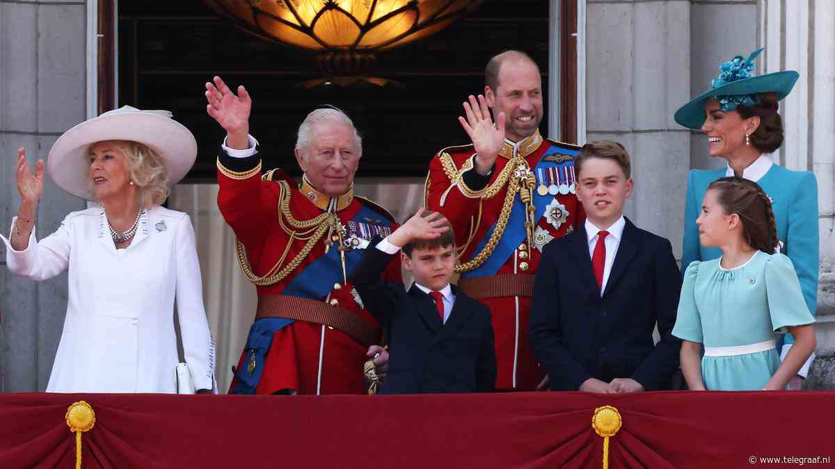 Luid gejuich voor Britse royals tijdens balkonscène Trooping the Colour 2025