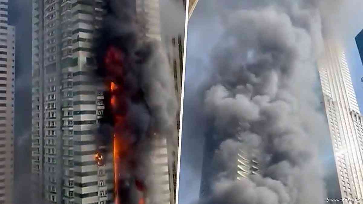 Heftig: vuurzee in wolkenkrabber Dubai