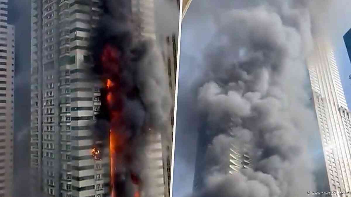 Heftig: vuurzee in wolkenkrabber Dubai