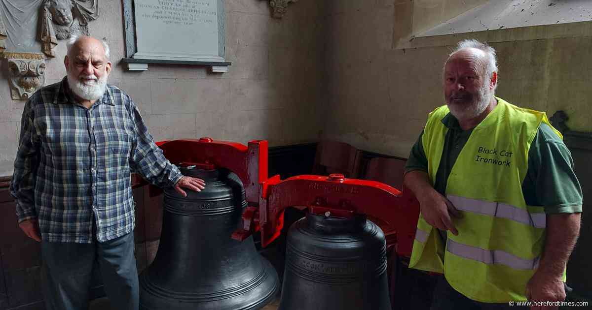 Herefordshire village's church bells arrive after repair work