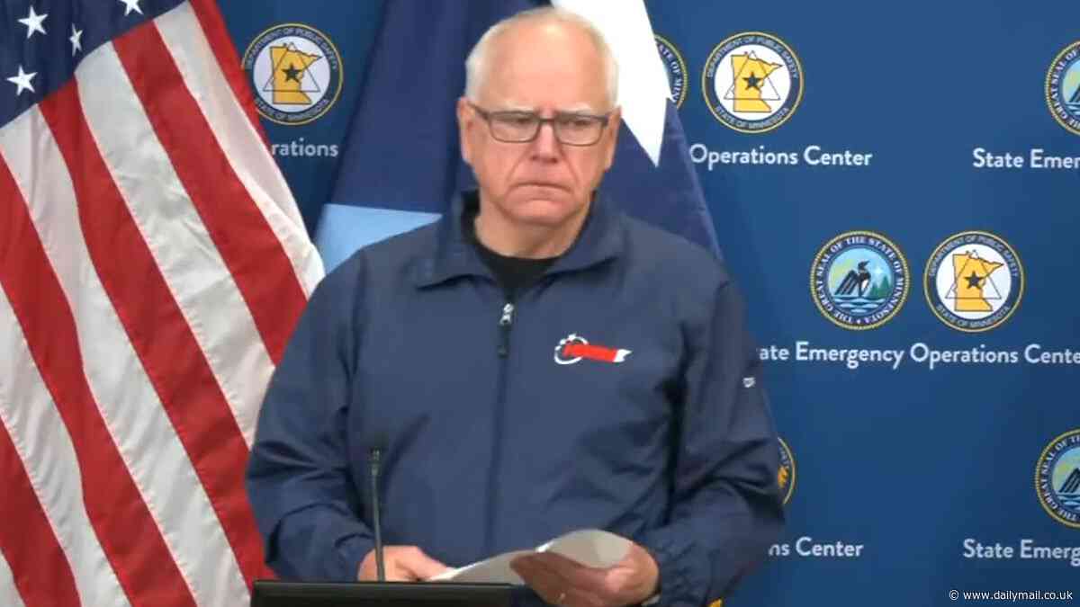 Emotional Tim Walz condemns 'unspeakable tragedy' as two Minnesota Democrat lawmakers are shot