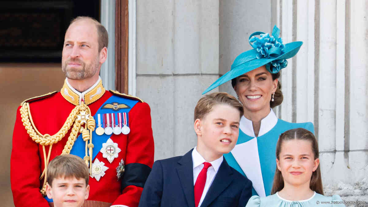 Prince William and Princess Kate pose for family photo at Kensington Palace home