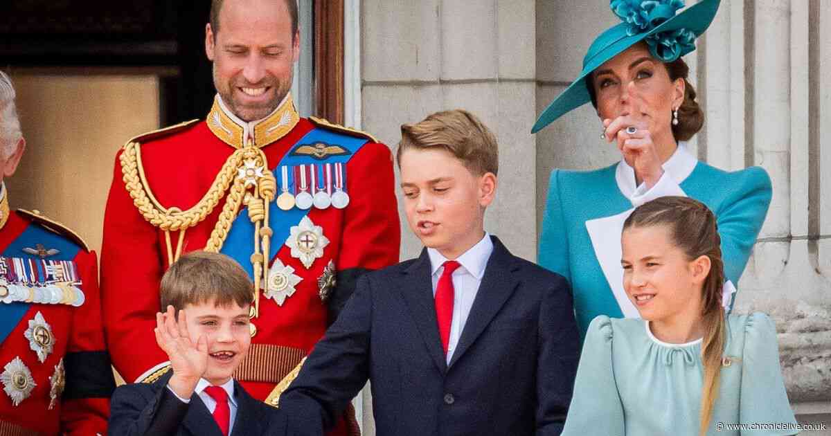 Prince George gently calms Prince Louis during Trooping the Colour ceremony