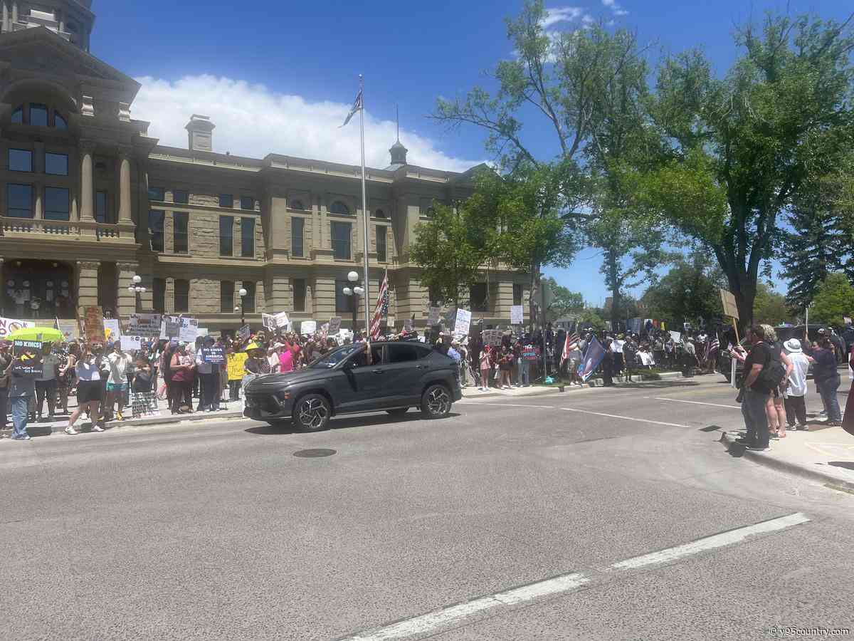 Anti-Trump Rally Draws Hundreds To Wyoming Capitol Building