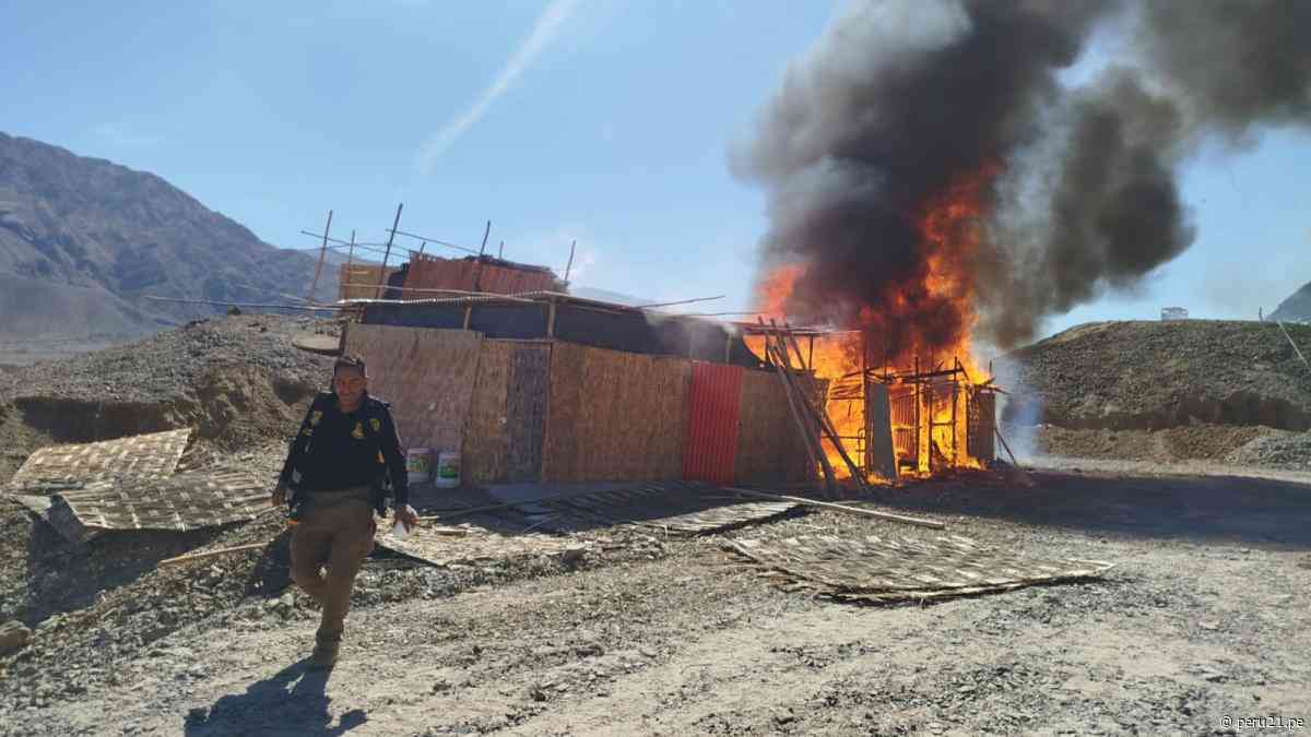 Fiscalía destruye socavones de minería ilegal en polígono de las líneas de Nazca