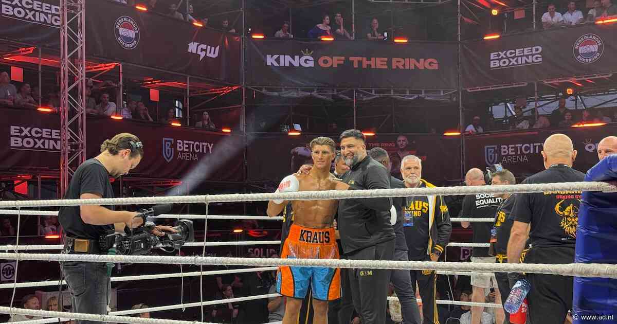 Gradus Kraus is niet te stoppen: Nederlands bokstalent is binnen één ronde al klaar na zeer harde knock-out