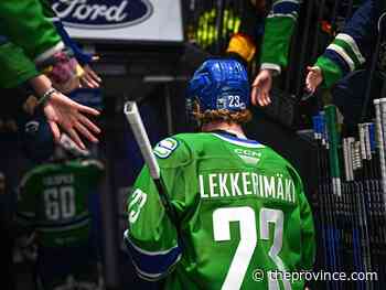 Jonathan Lekkerimäki is noticeably absent from Abbotsford Canucks last four playoff games