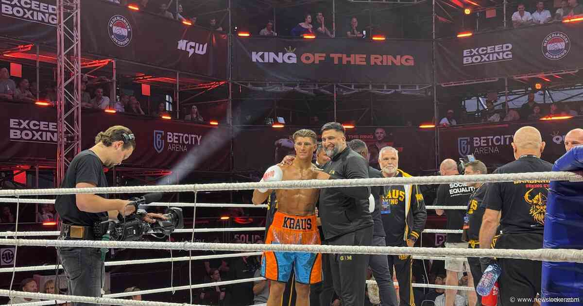 Gradus Kraus is niet te stoppen: Nederlands bokstalent is binnen één ronde al klaar na zeer harde knock-out