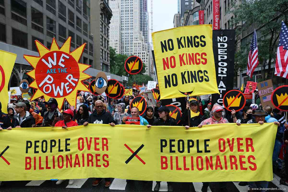 ‘No Kings’ protests live updates: Clashes with police reported as thousands march ahead of Trump’s military parade