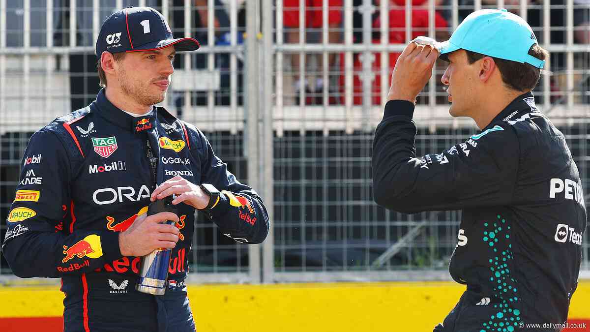 Max Verstappen fumes at 'CHILDISH' George Russell after Mercedes star snatched pole and issued savage challenge to Red Bull rival ahead of Canadian Grand Prix - after pair came to blows following chaos in Spain