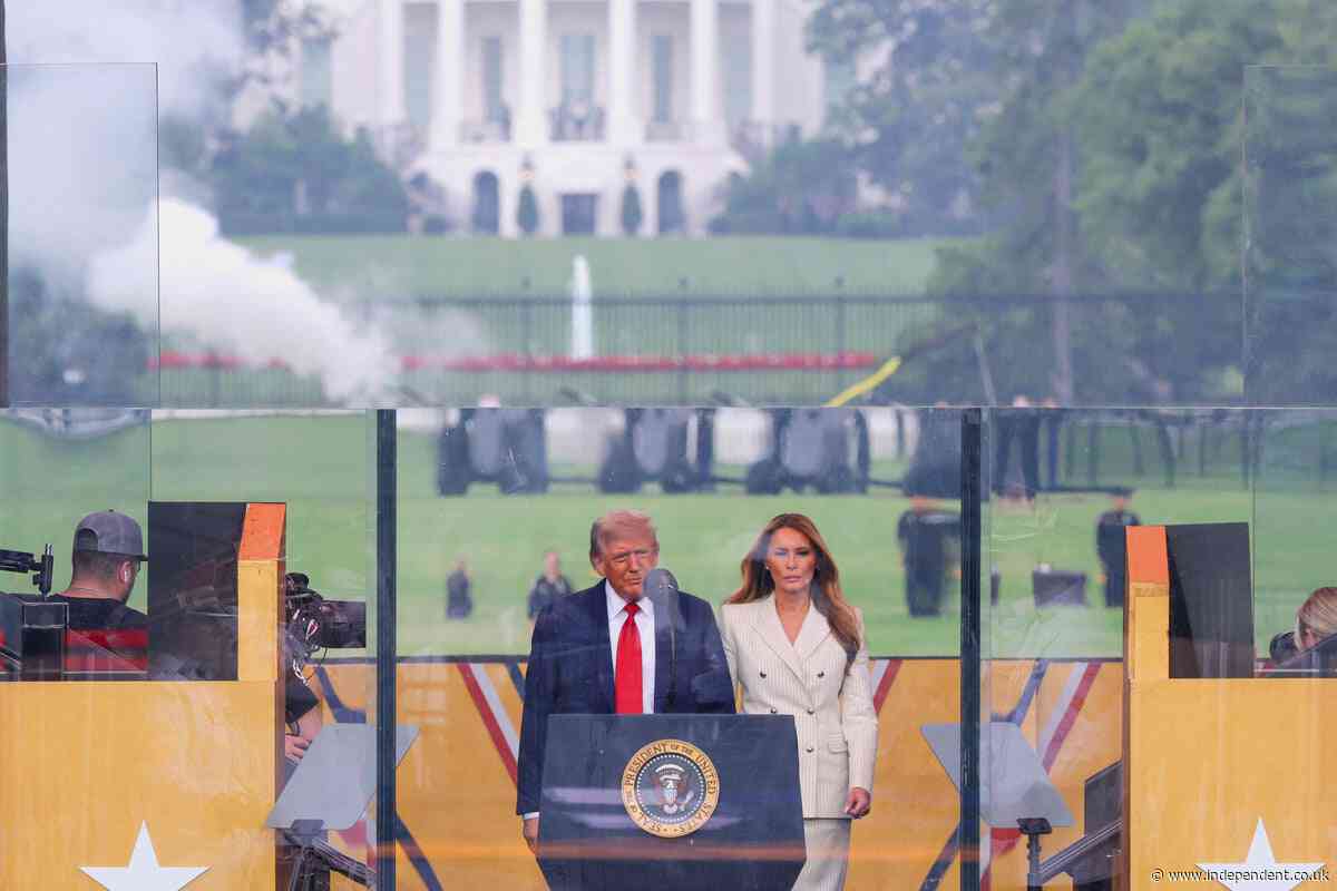 Trump military parade underway as president arrives to watch festivities on his birthday
