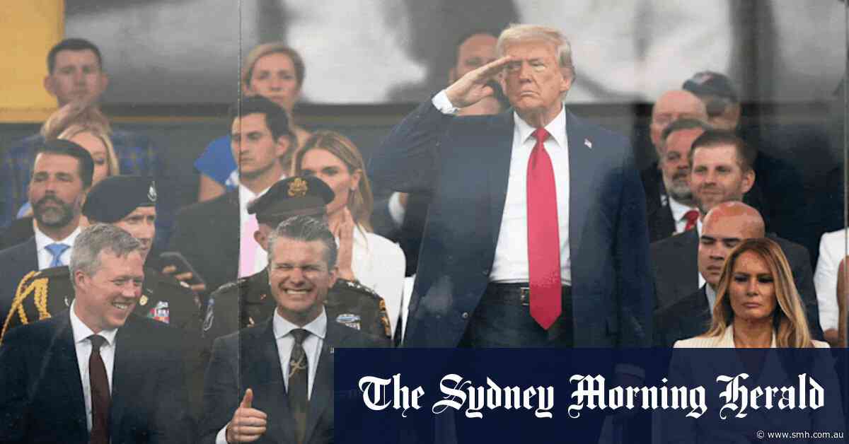 Trump celebrates birthday with grand military parade through Washington