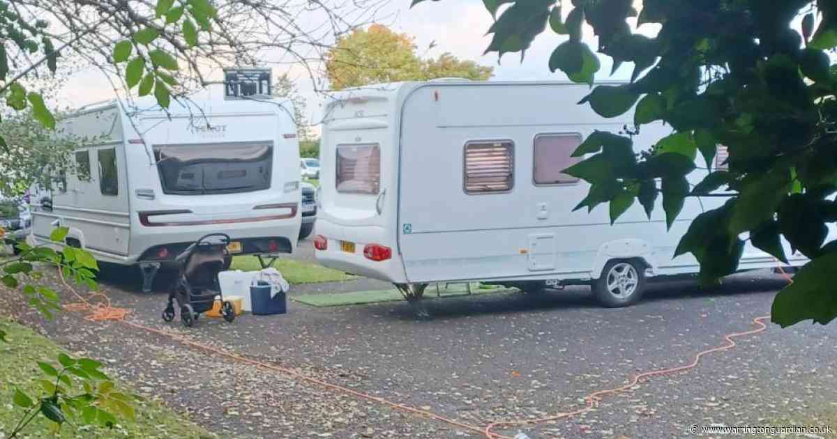 Traveller caravans pitch up unauthorised on sites including shop car park