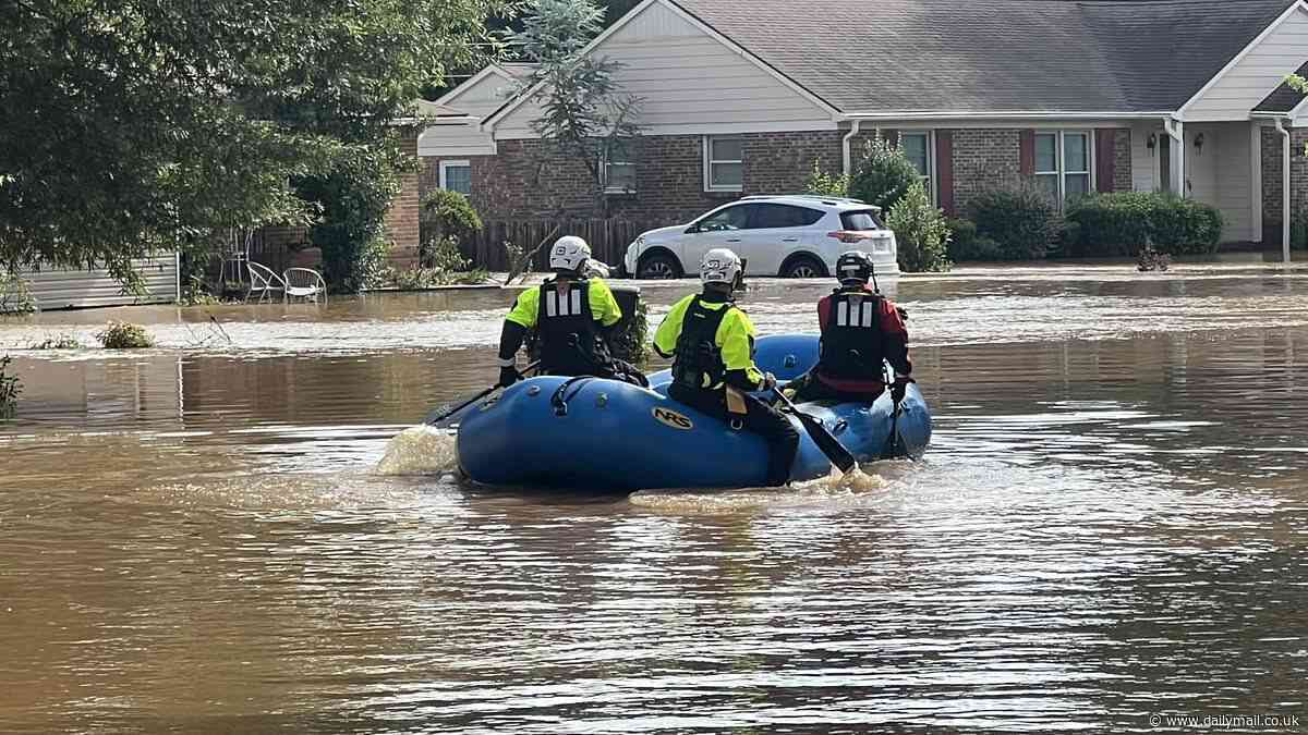 Now millions MORE under flood alerts as tropical storm hits states along the southeast