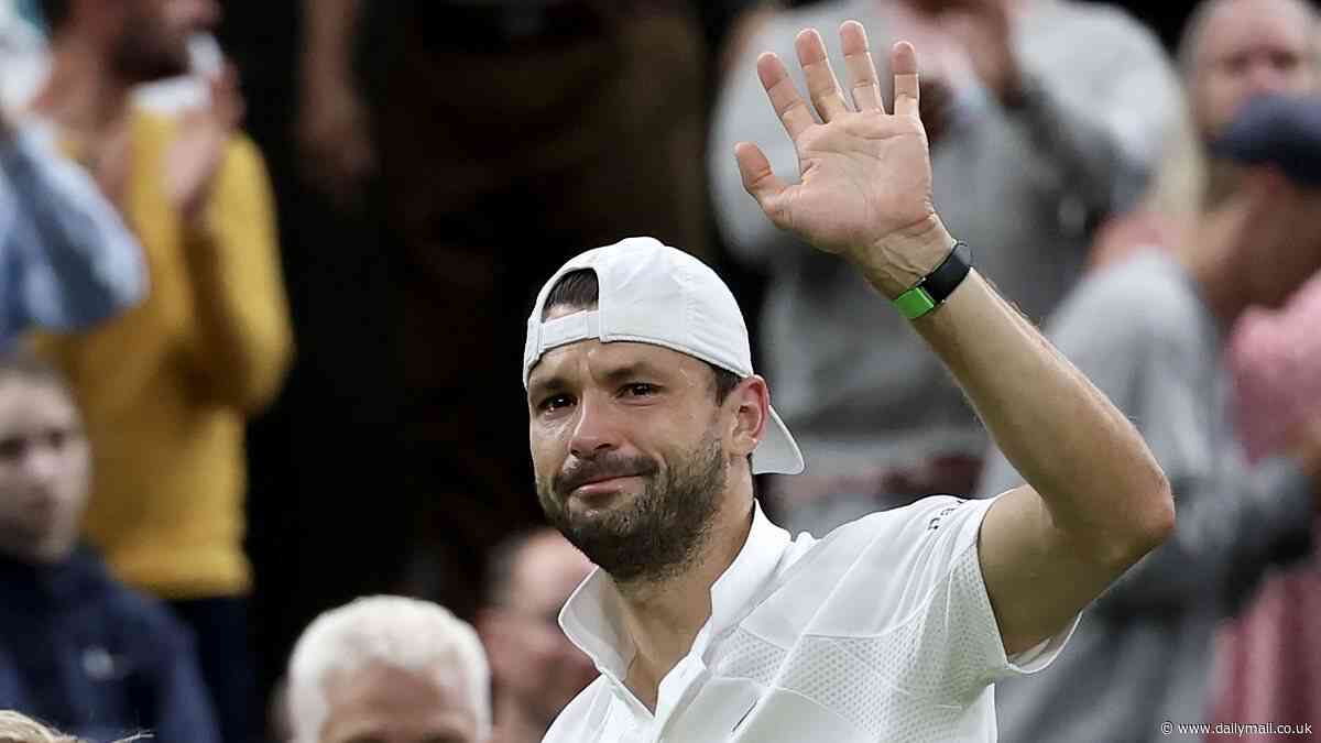 Grigor Dimitrov left in tears after being forced to retire despite being on the brink of a huge upset against world No 1 Jannik Sinner in heartbreaking end to Wimbledon campaign
