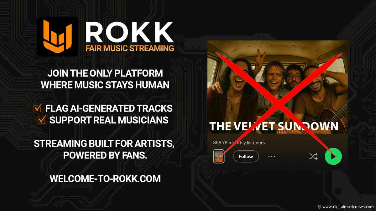 Rock and Metal Streaming Platform ROKK Vows to Manually Remove All AI-Generated Tracks