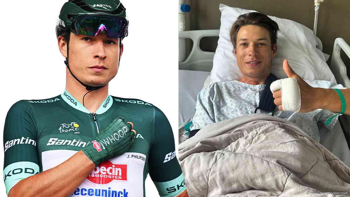 Jasper Philipsen succesvol geopereerd na zware valpartij in Tour: ’Weg naar herstel begint nu’
