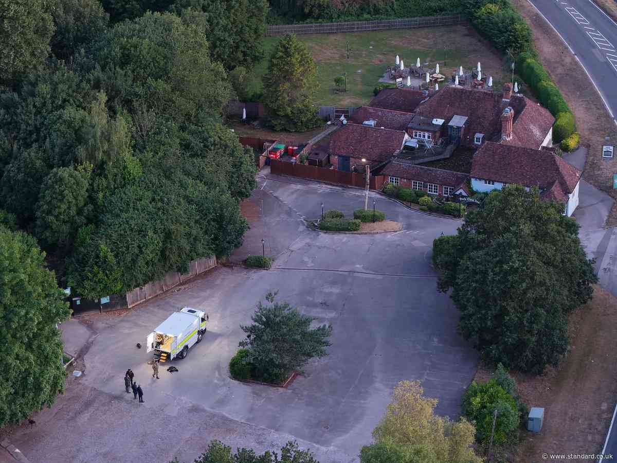 Man shot by police as bomb squad swoop on Kent village pub