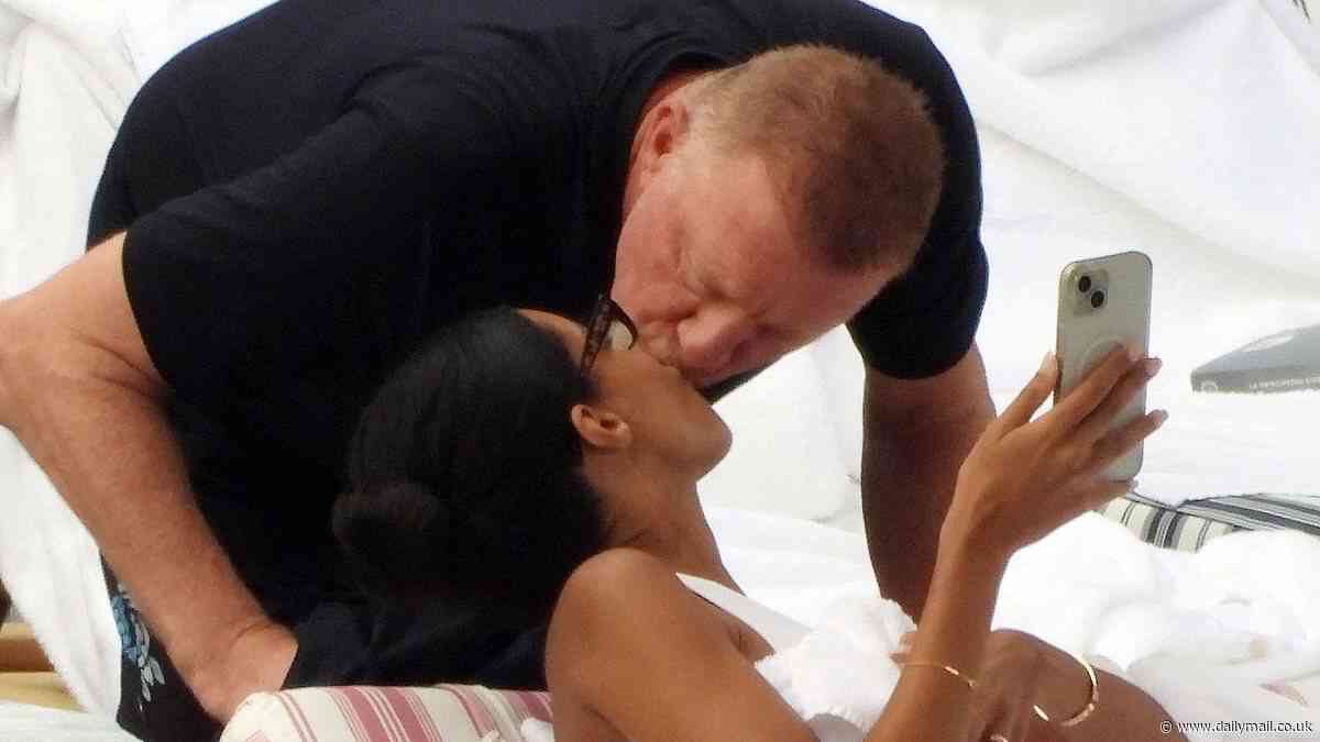 Boris Becker, 57, packs on the PDA with pregnant wife Lilian, 35, as they smooch on romantic beach day at Portofino dock