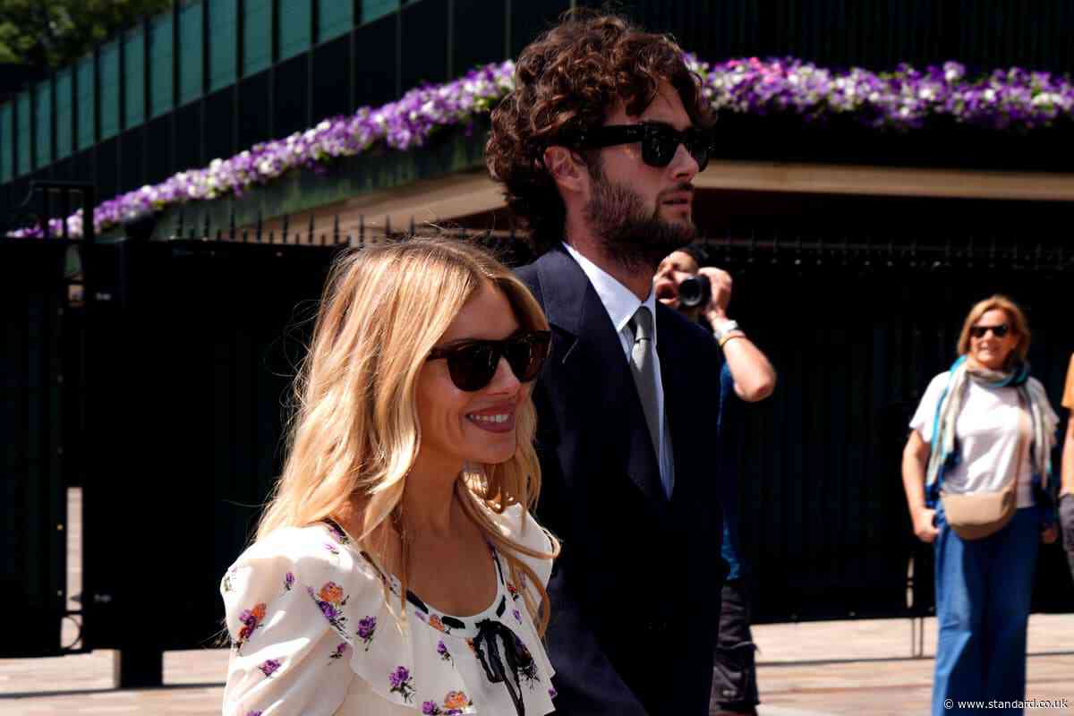 Sienna Miller and Katherine Jenkins attend day nine of Wimbledon