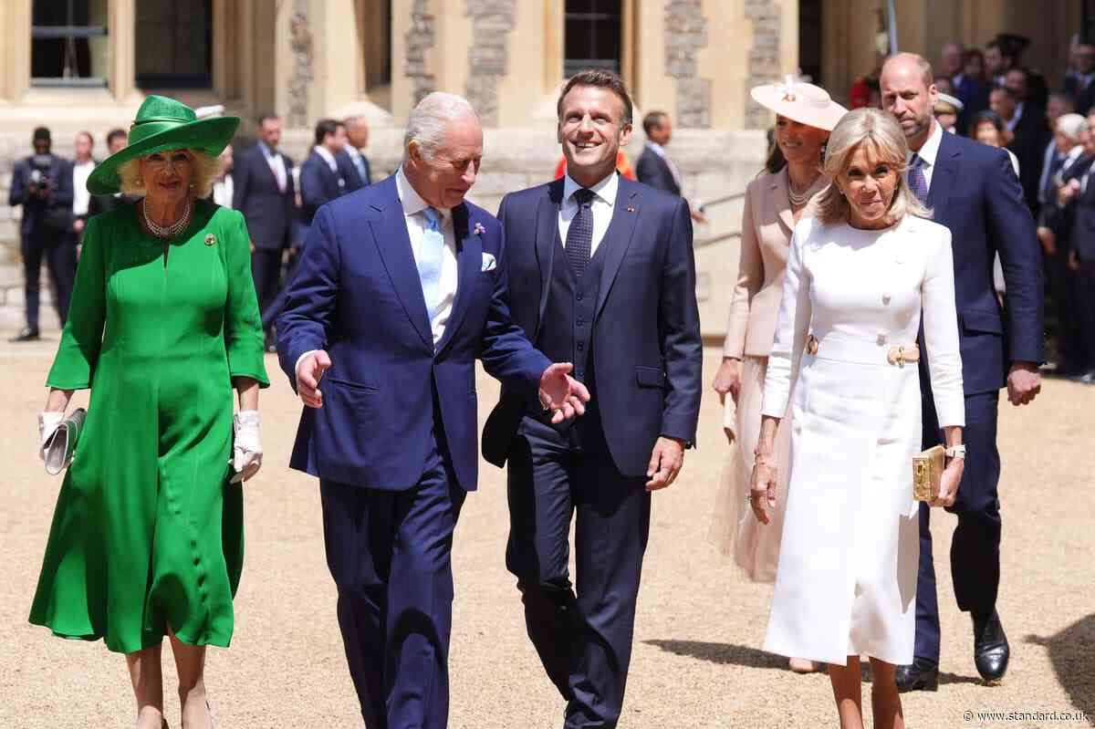 King and Queen roll out red carpet for the Macrons during French state visit