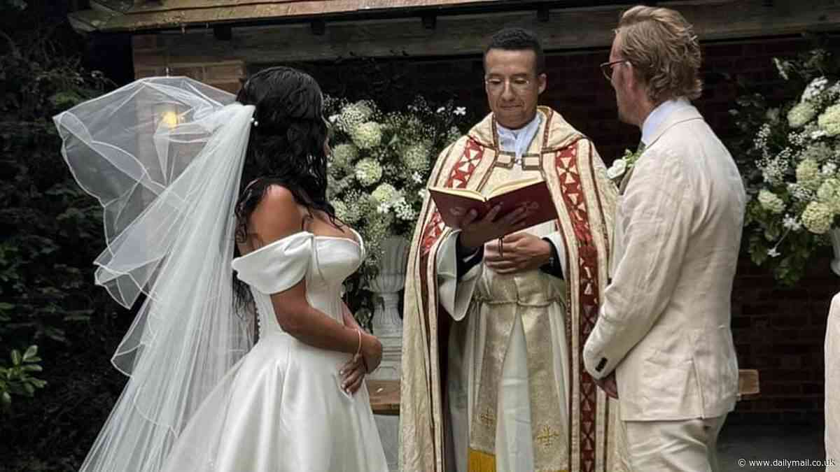 Laurence Fox holds second wedding ceremony with conspiracy theorist podcaster Elizabeth Barker as couple are joined by friends including Julie Hartley-Brewer, Holly Valance and controversial priest Calvin Robinson