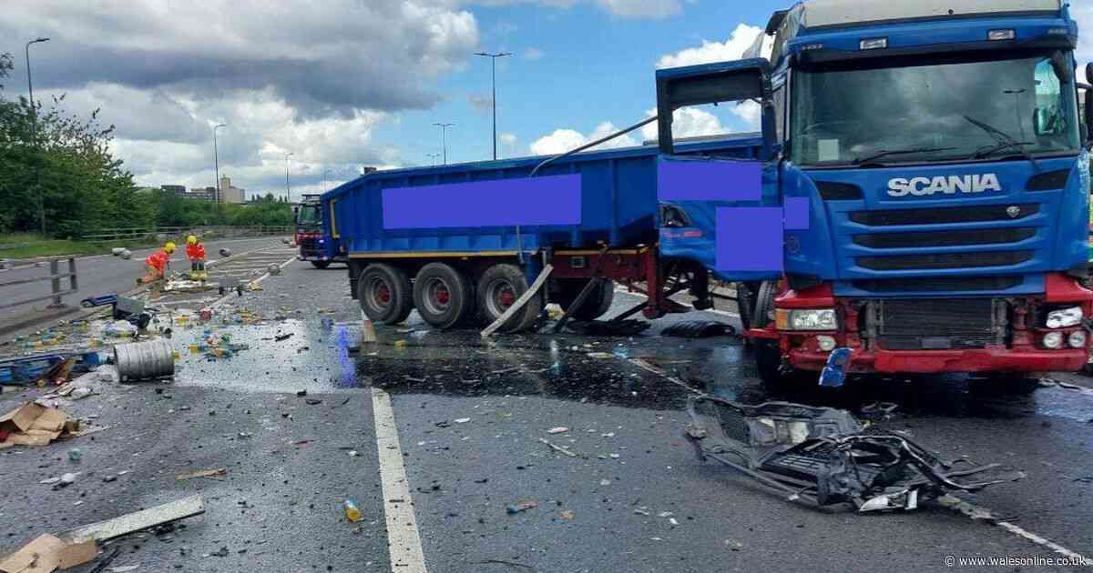 Terrified drivers describe moment cars swerved as lorry crossed motorway in eight-vehicle crash