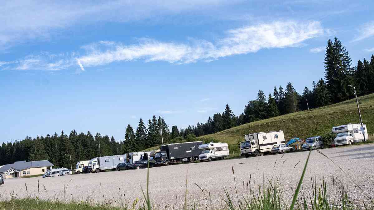 Europe's cross-border caravan commuters: How an army of French workers camp on Swiss border and cross daily into prosperous Alpine neighbour to earn higher salaries