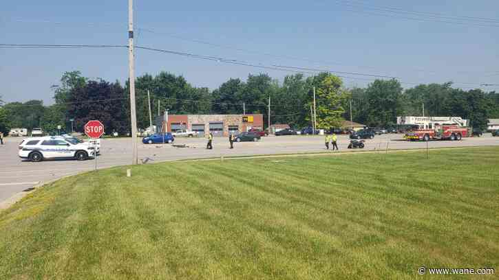 Motorcycle crash causes traffic jam on Lima Road