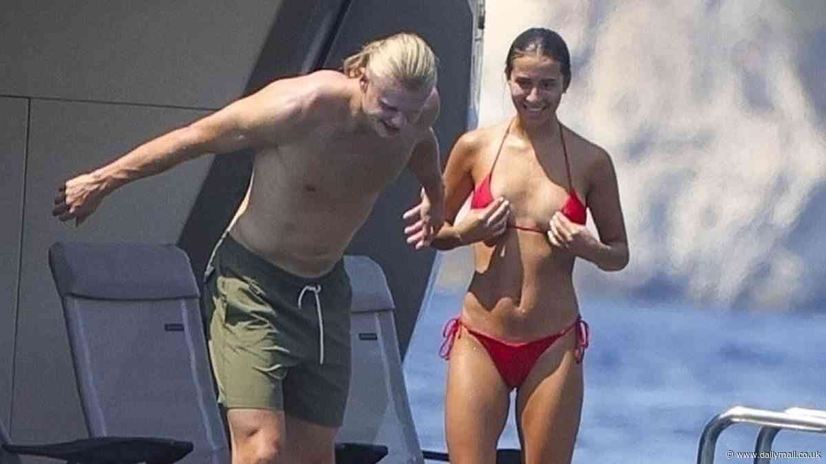 Erling Haaland and girlfriend Isabel Haugseng Johansen look in incredible shape on extravagant yacht holiday in Ibiza - just six months after she gave birth to their first child
