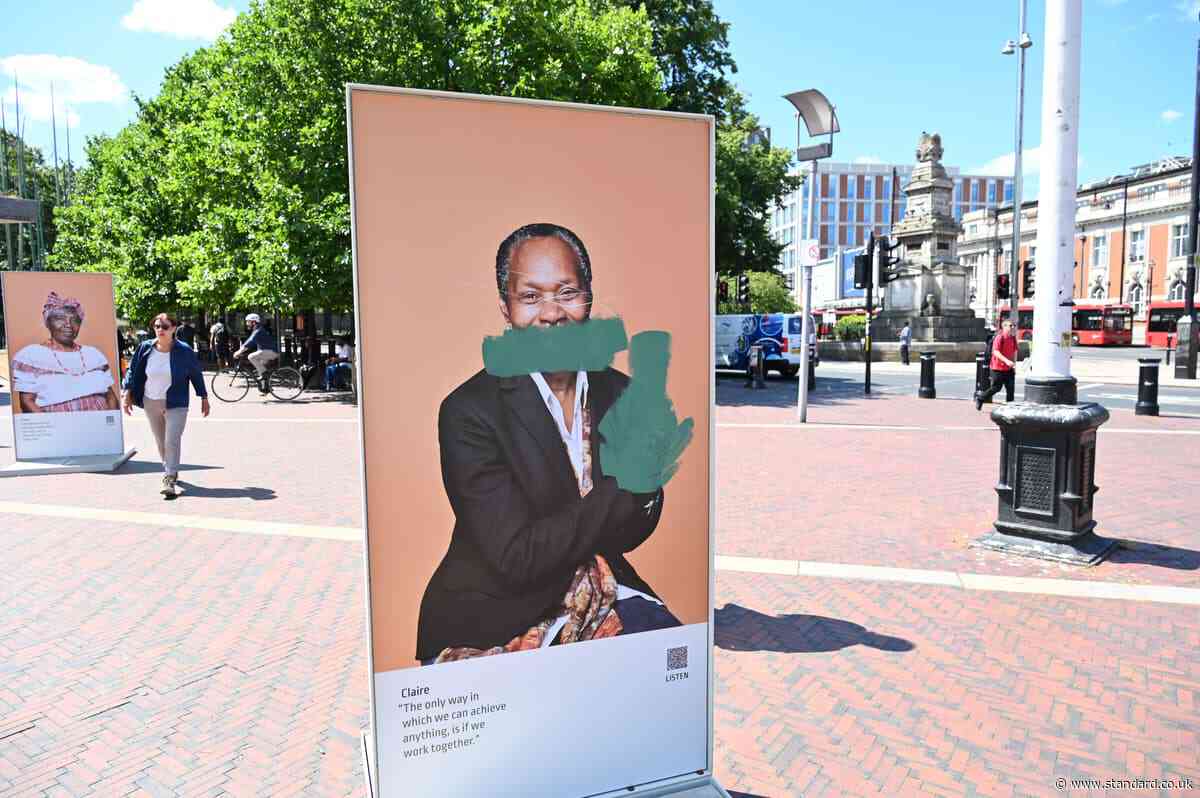 Man arrested twice after pictures dedicated to Windrush generation vandalised