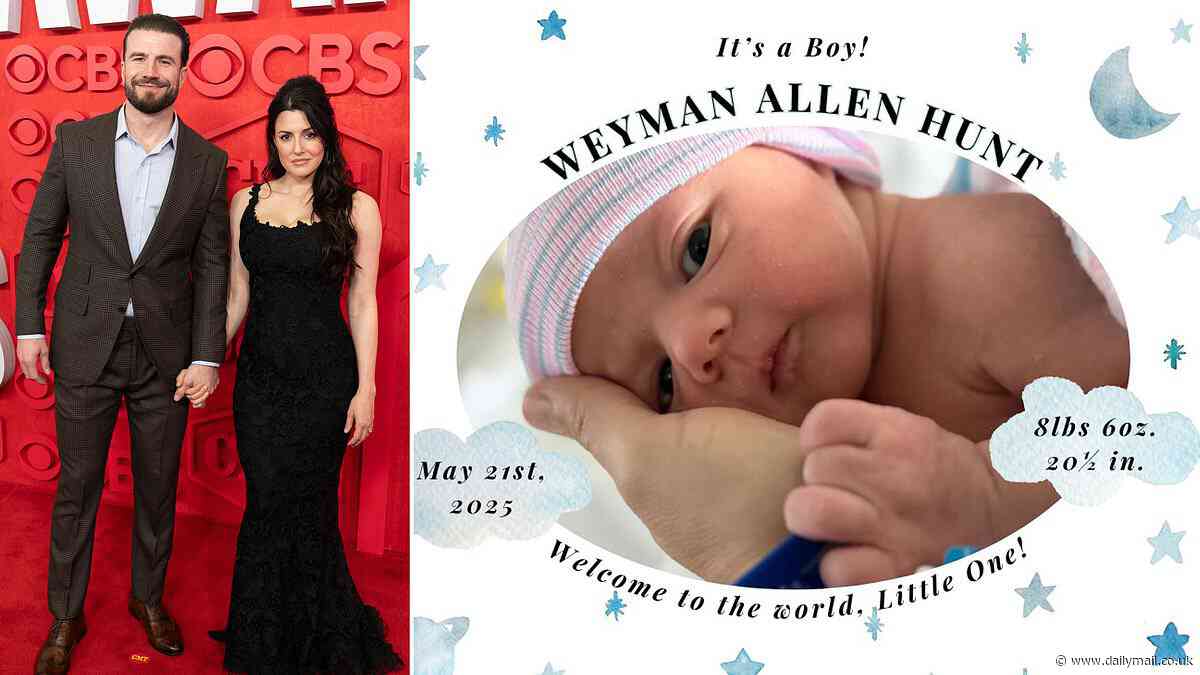 Country star Sam Hunt and wife secretly welcome third child as they reveal VERY unusual name