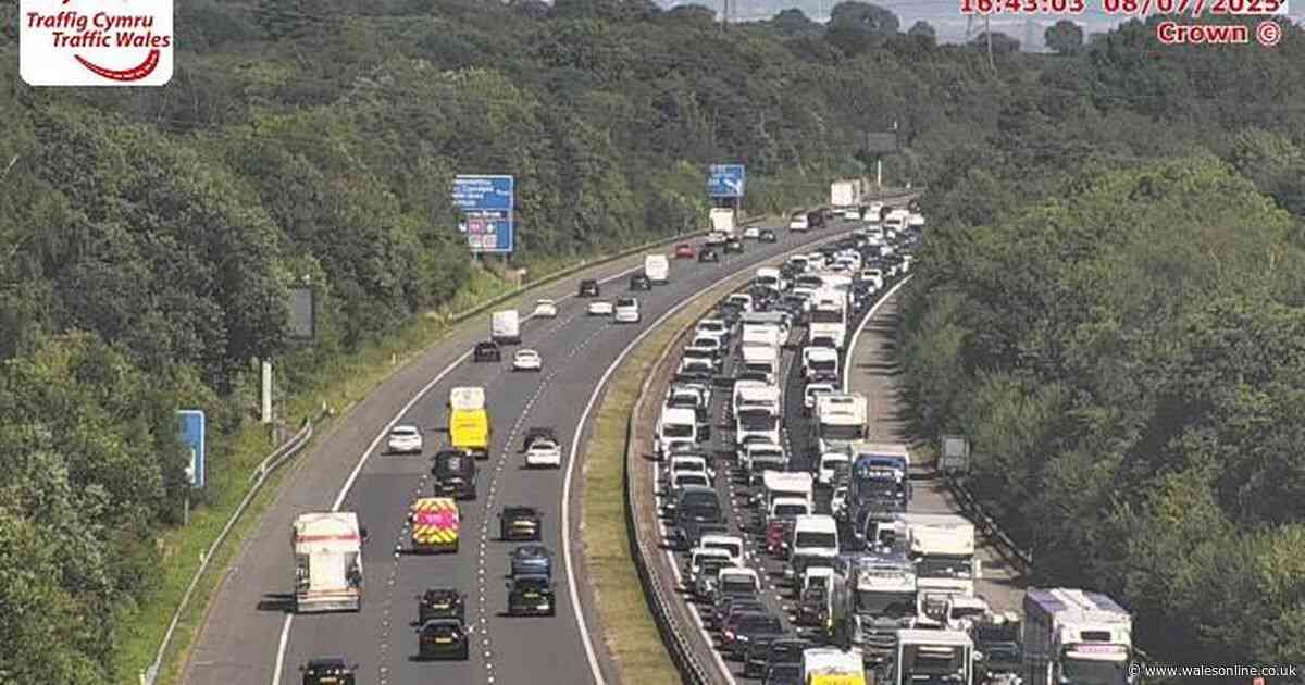 Live updates as vehicle fire on M4 causes long delays and lane closures near Cardiff