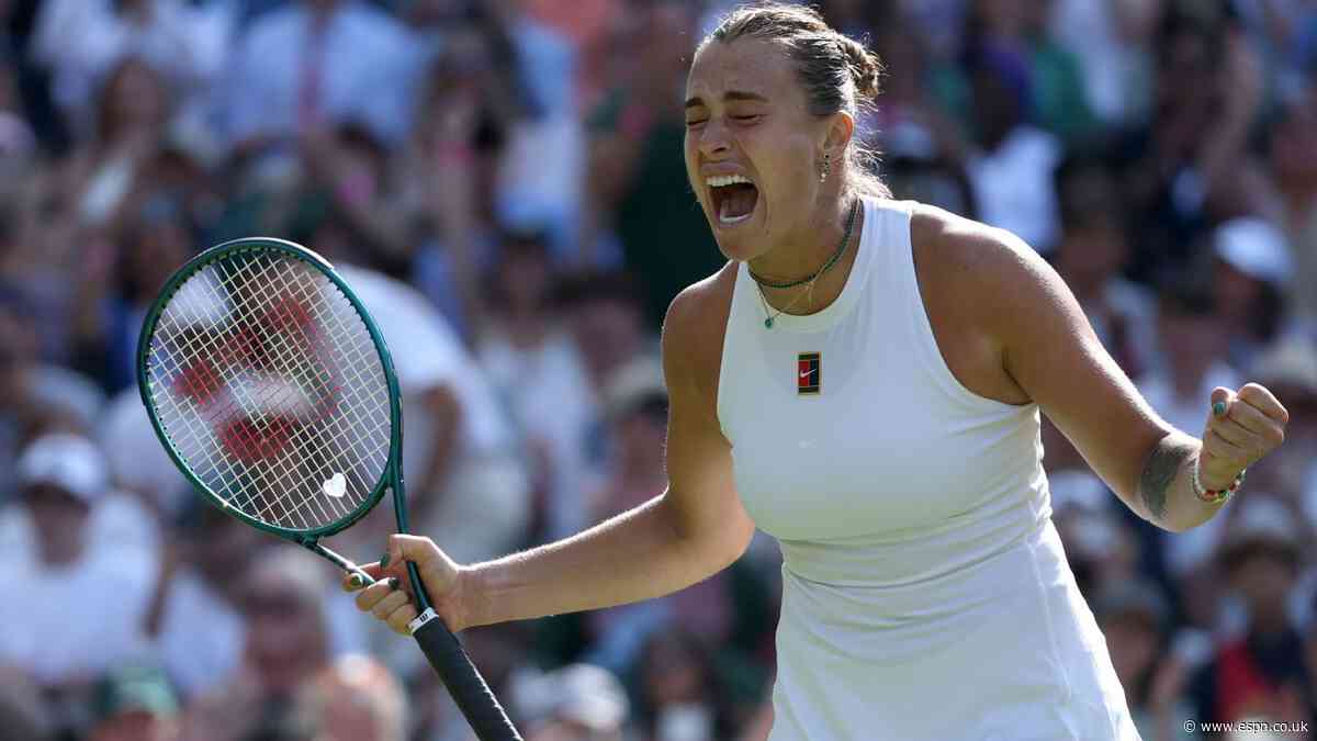 Sabalenka survives Wimbledon scare from No. 104
