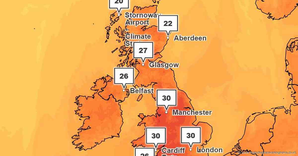 Met Office weather maps reveal exactly when UK will reach 33C as another heatwave forecast