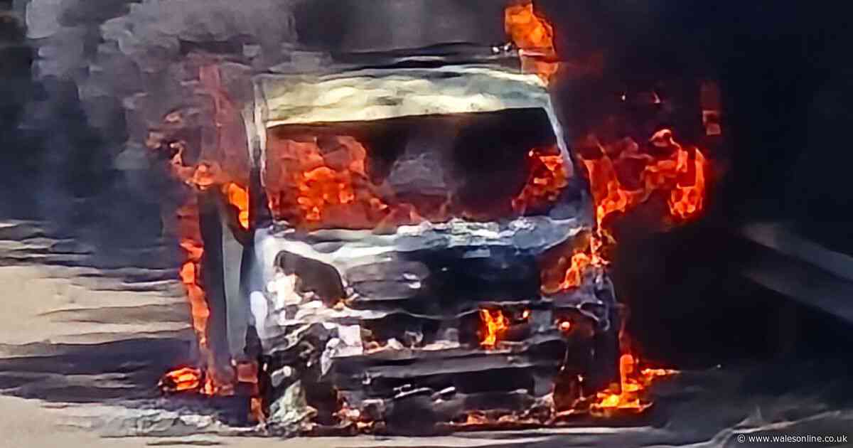 Live updates as vehicle fire on M4 causes long delays after lane closures near Cardiff