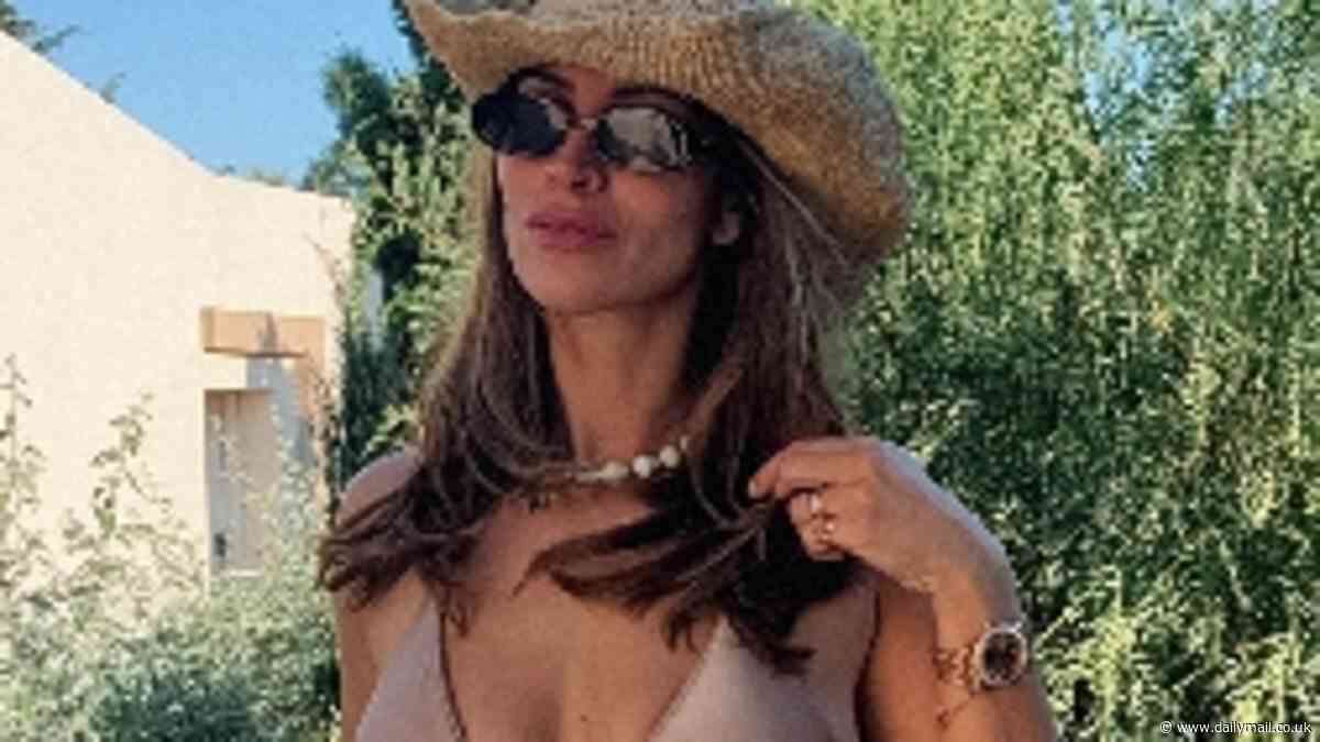 Ferne McCann shows off her incredible figure in a skimpy taupe bikini and shares inspiring message after admitting she often hesitates to post pictures of herself