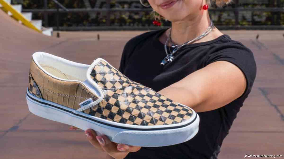 Lizzie Armanto Skates Cardboard Slip-Ons in One of the Wildest Vans Collabs Yet