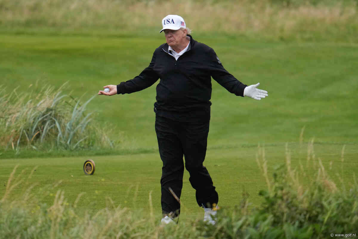 Caddie, wat doet u nu? Donald Trump neemt het niet zo nauw met de golfregels, blijkt uit deze beelden: 'Commander in cheat'
