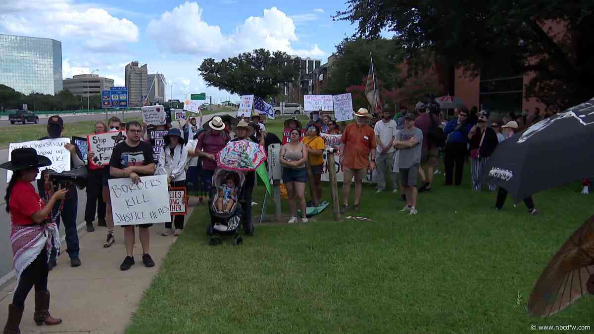 Dozens gather outside Dallas ICE field office after allegations of ‘inhumane' conditions