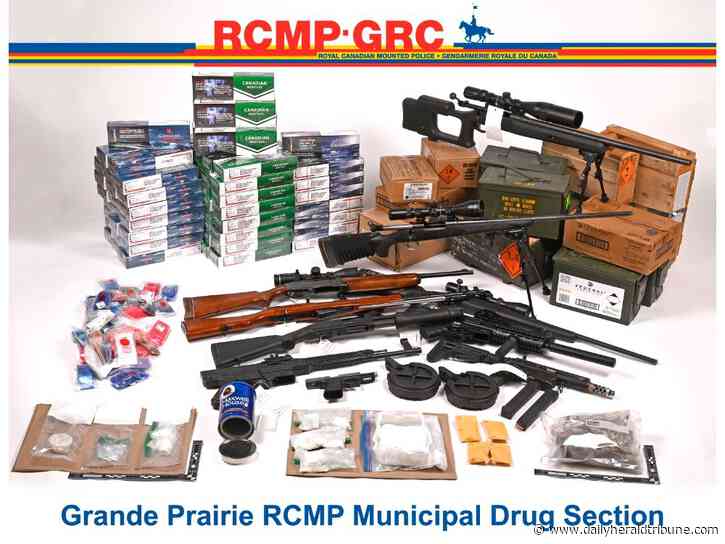 Grande Prairie RCMP arrest two: seize firearms, drugs, ammunition and contraband cigarettes in July 17 raid