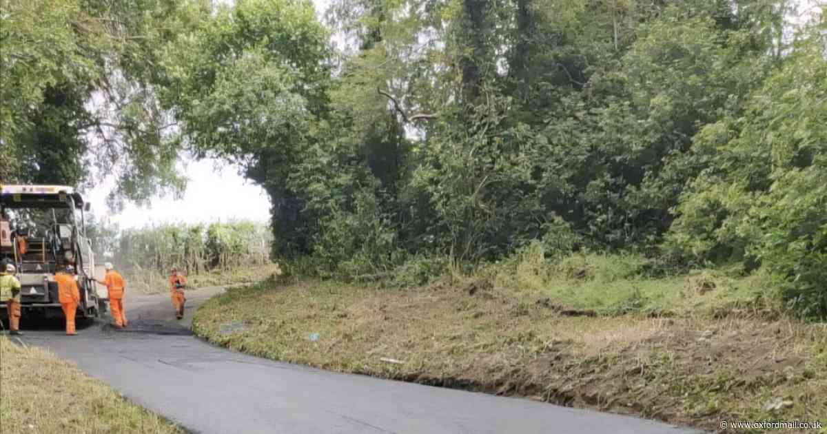 Over 100k square meters of Oxfordshire road being resurfaced