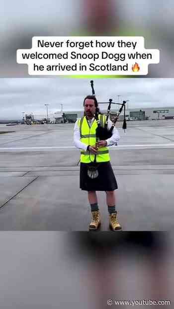 When Snoop Dogg was welcomed in Scotland with bagpipes playing “Still D.R.E.” 🔥🤯